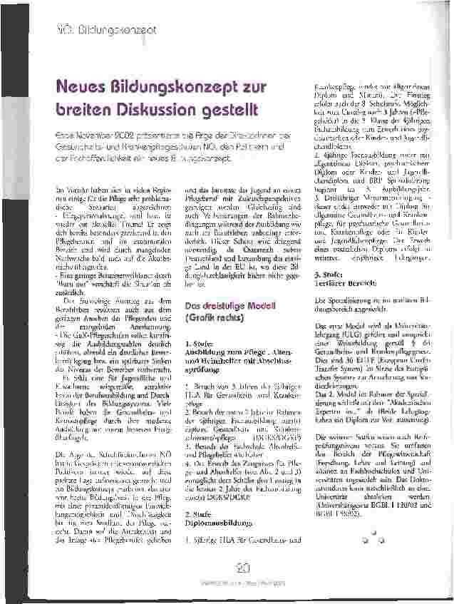 Vorschauseite 1: Neues Bildungskonzept zur breiten Diskussion gestellt NÖ. Bildungskonzept