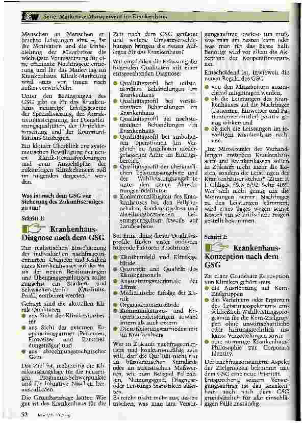 Vorschauseite 2: Spielregeln des Erfolges nach dem GSG Fit for Change mit Krankenhaus-Marketing