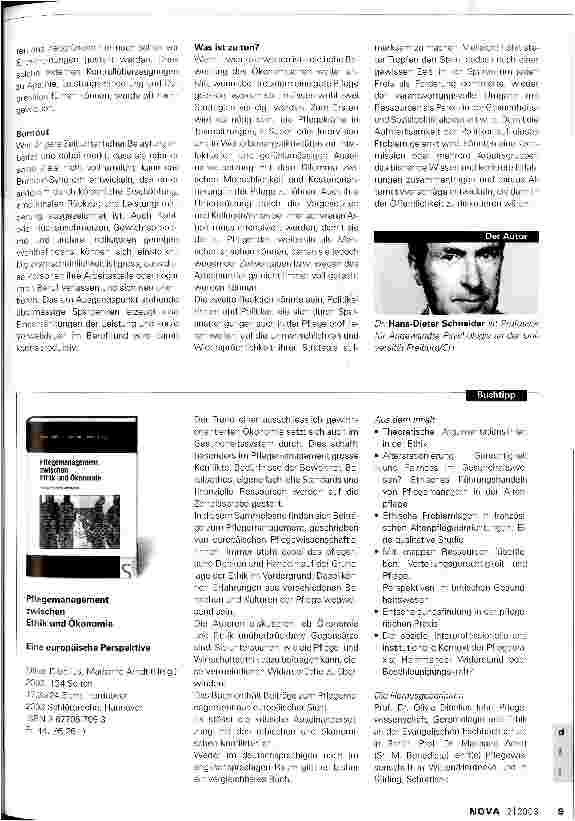 Vorschauseite 4: Pflege unter ökonomischen Zwängen