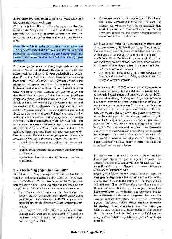 Vorschauseite 2: Evaluation und Feedbackarbeit von Lehr-Lern-Prozessen
