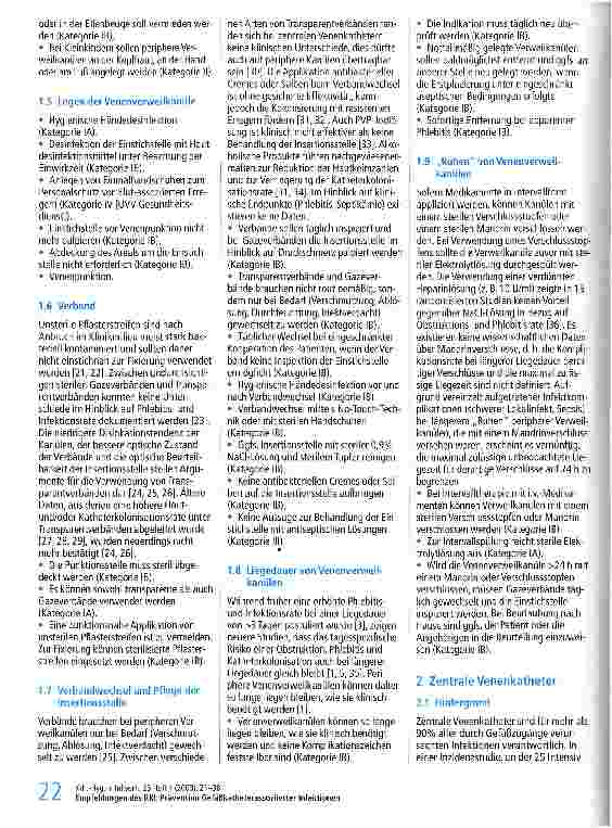 Vorschauseite 2: Prävention Gefäßkatheterassoziierter Infektionen Empfehlung der Kommission für Krankenhaushygiene und Infektionsprävention beim Robert-Koch-Institut