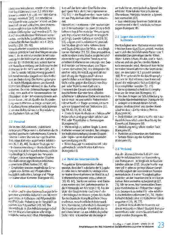 Vorschauseite 3: Prävention Gefäßkatheterassoziierter Infektionen Empfehlung der Kommission für Krankenhaushygiene und Infektionsprävention beim Robert-Koch-Institut