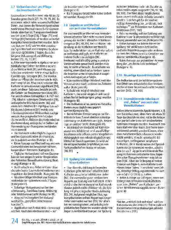 Vorschauseite 4: Prävention Gefäßkatheterassoziierter Infektionen Empfehlung der Kommission für Krankenhaushygiene und Infektionsprävention beim Robert-Koch-Institut