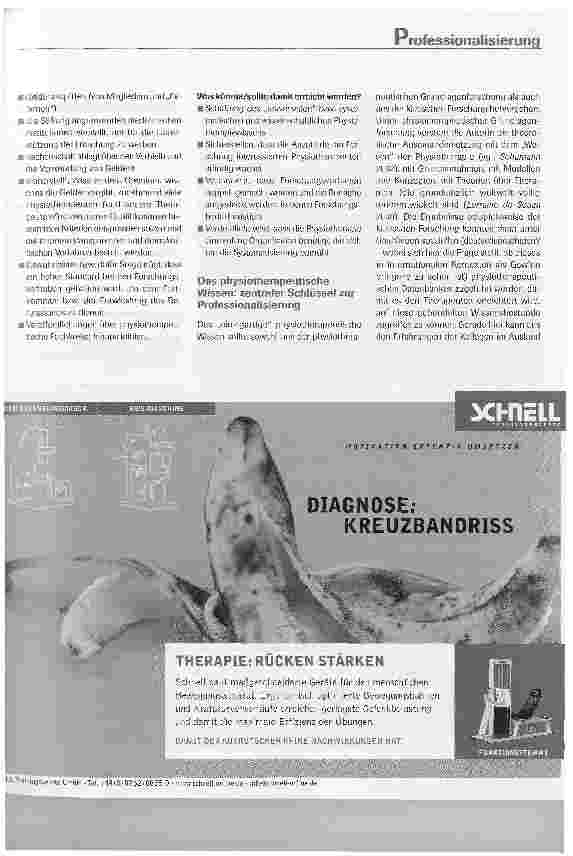 Vorschauseite 5: Zur Bedeutung einer Forschungsstiftungim Kontext des Professionalisierungsprozessesder Physiotherapie