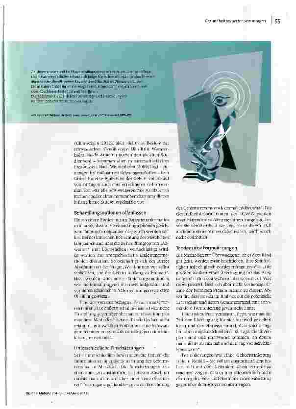 Vorschauseite 2: Wieviel Hilfe bieten Patienteninformationen?