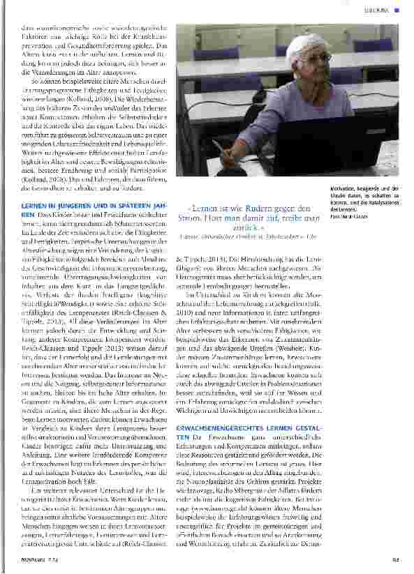 Vorschauseite 2: Warum soll ich noch lernen, ich bin doch zu alt...