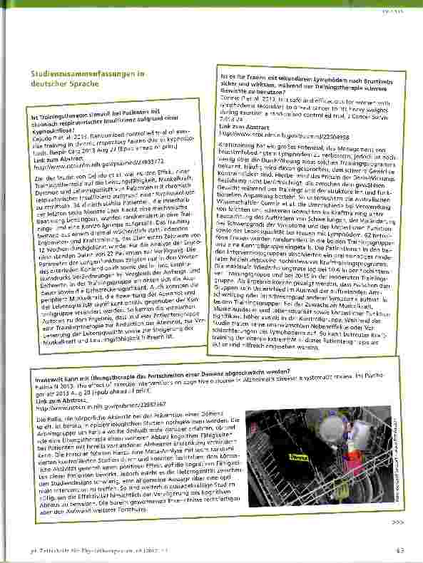 Vorschauseite 2: Evidenz-Update für die Physiotherapie