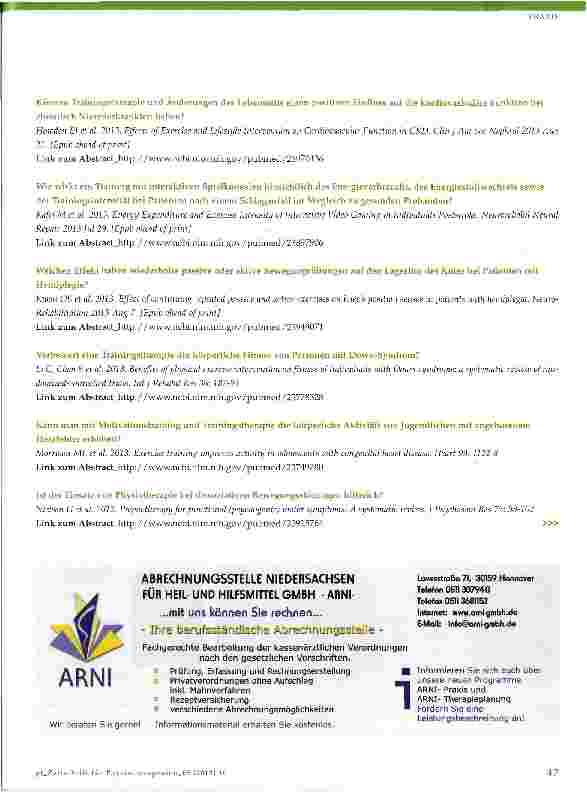 Vorschauseite 6: Evidenz-Update für die Physiotherapie