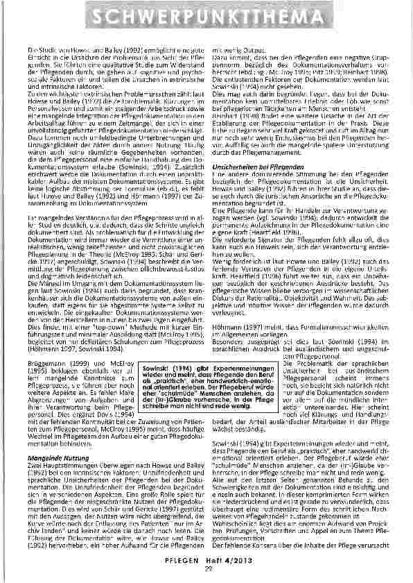 Vorschauseite 5: SPRACHE UND PFLEGE AM BEISPIEL DER PFLEGEDOKUMENTATION