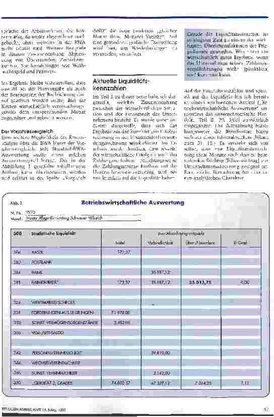 Vorschauseite 3: Betriebswirtschaftliche Auswertung unterstützt das unternehmerische Handeln Teil 3