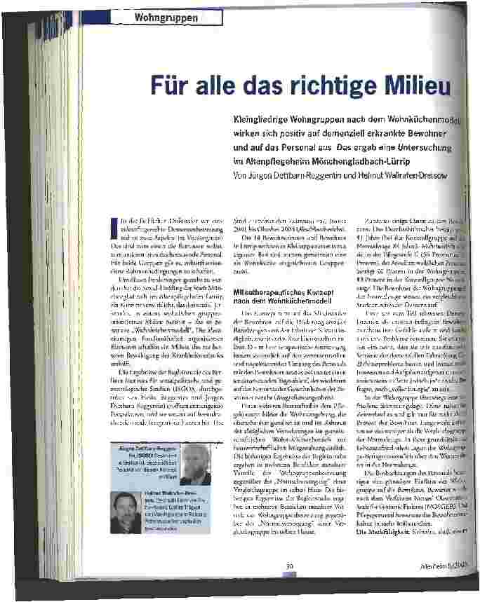 Vorschauseite 1: Für alle das richtige Milieu