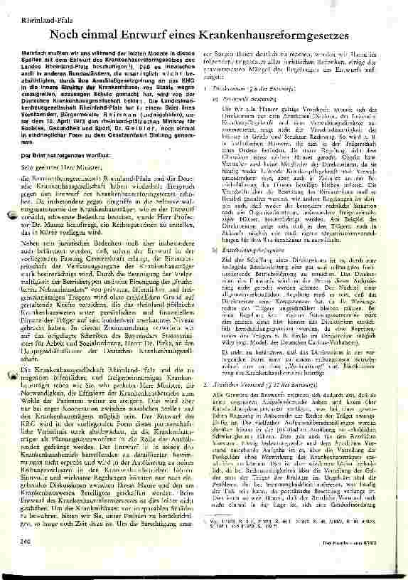 Vorschauseite 6: Was sagt das Rechtsgutachten über die Verfassungsmäßigkeit von KHG der Länder von Prof.Dr.Th. Maunz aus?