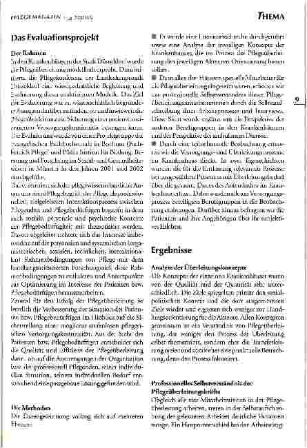 Vorschauseite 2: Versorgungskontinuität durch Pflegeüberleitung? Ergebnisse eines Modellprojekts