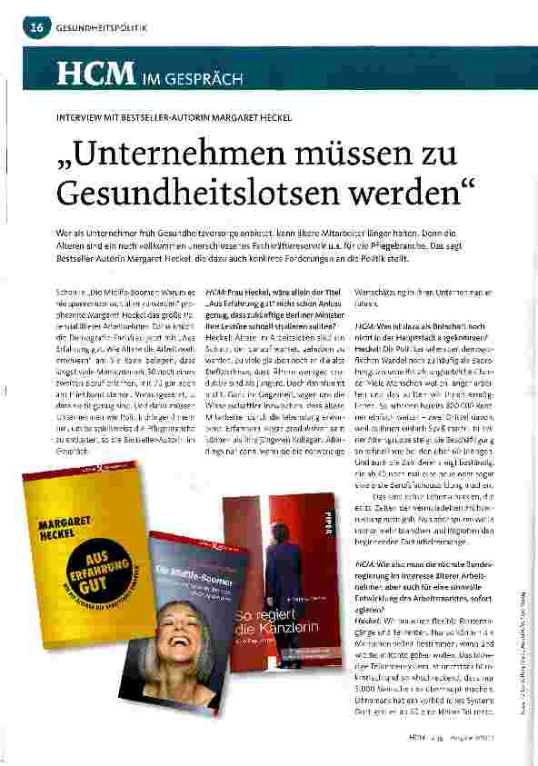 Vorschauseite 1: Unternehmen müssen zu Gesundheitslotsen werden