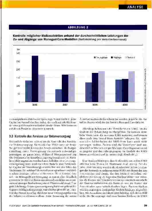 Vorschauseite 5: Die Capitation-Finanzierung in der Schweiz