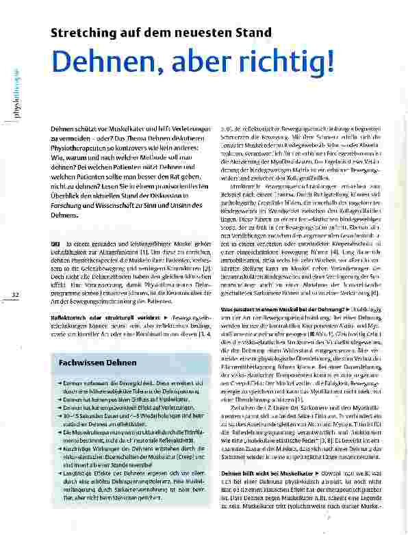 Vorschauseite 1: Stretching auf dem neuesten Stand Dehnen, aber richtig!