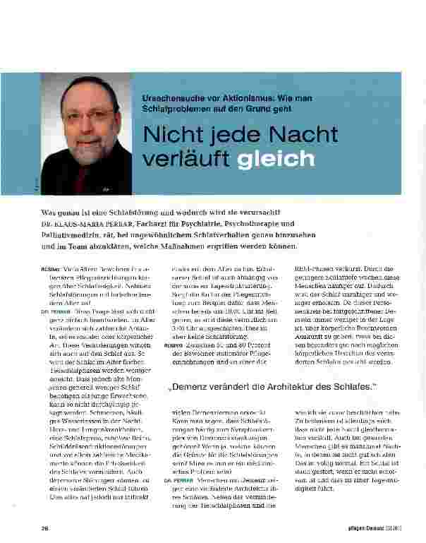 Vorschauseite 1: Nicht jede Nacht verläuft