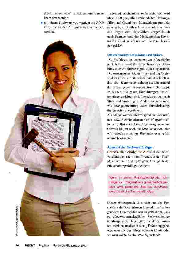 Vorschauseite 2: Begutachtung von Pflegefehlern durch pflegewissenschaftliche Sachverständige