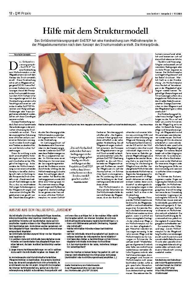 Vorschauseite 1: Hilfe mit dem Strukturmodell