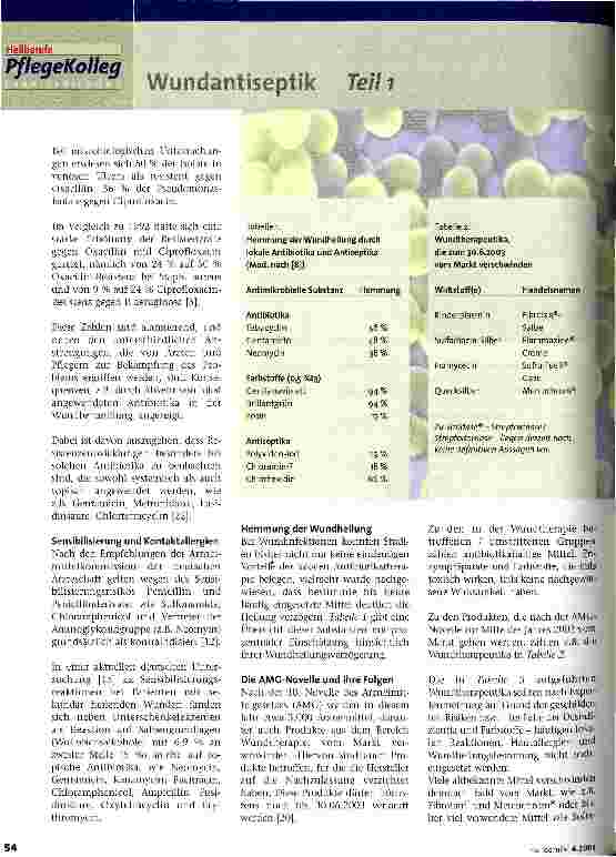 Vorschauseite 3: Lokale Antibiotikatherapie obsolet Wundantiseptik, Teil 1