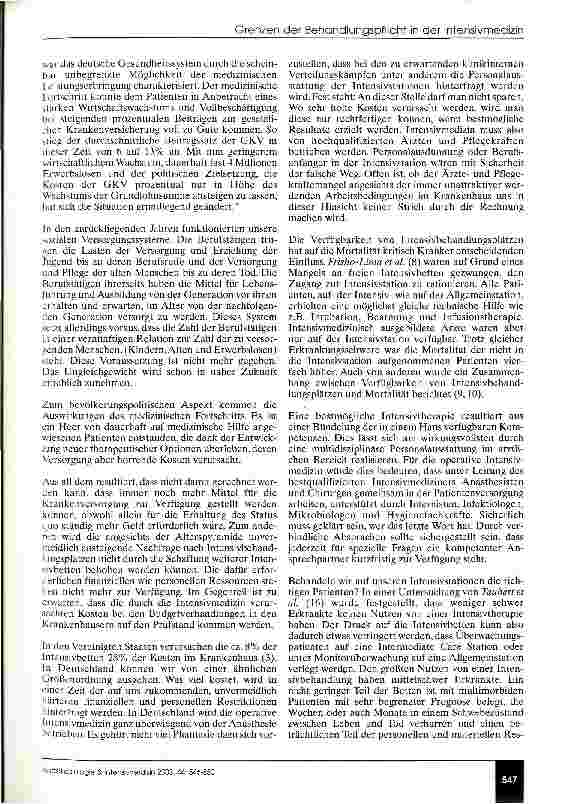 Vorschauseite 2: Sozialstaat in der Krise - was bedeutet das für die Intensivmedizin?