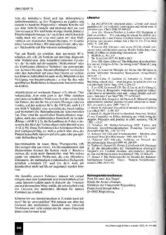 Vorschauseite 5: Sozialstaat in der Krise - was bedeutet das für die Intensivmedizin?