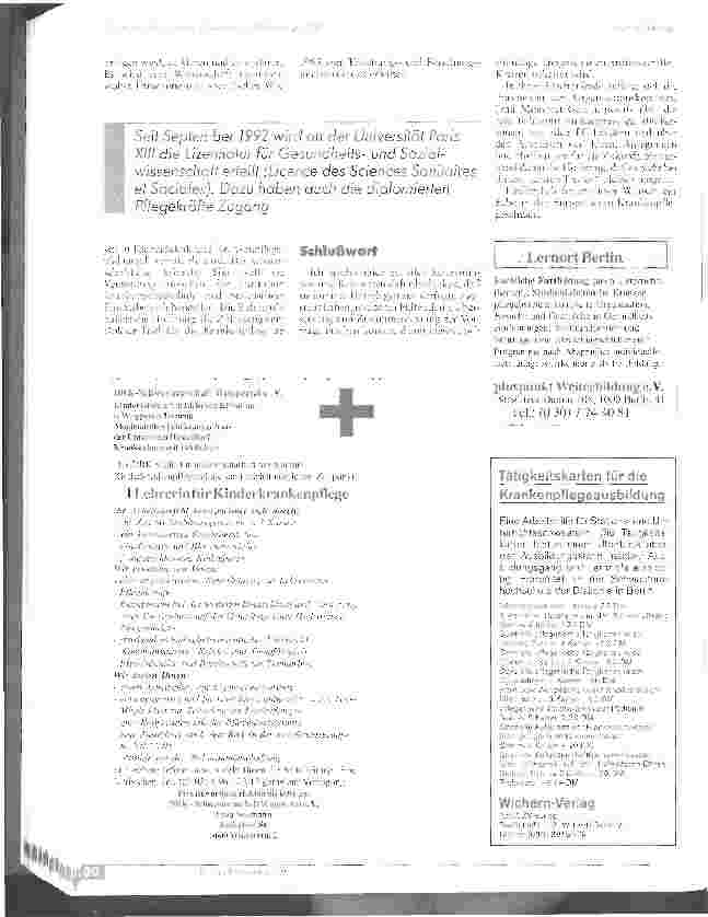 Vorschauseite 5: Krankenpflege ohne Grenzen im Rahmen der EG