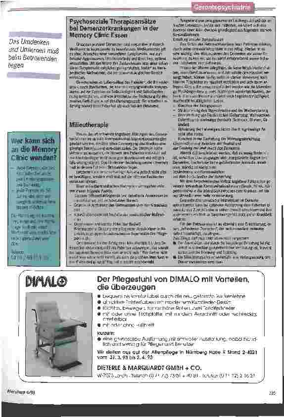 Vorschauseite 3: Auf die richtige Diagnose kommt es an Memory Clinic geht neue Wege in der Früherkennung von Demenzen