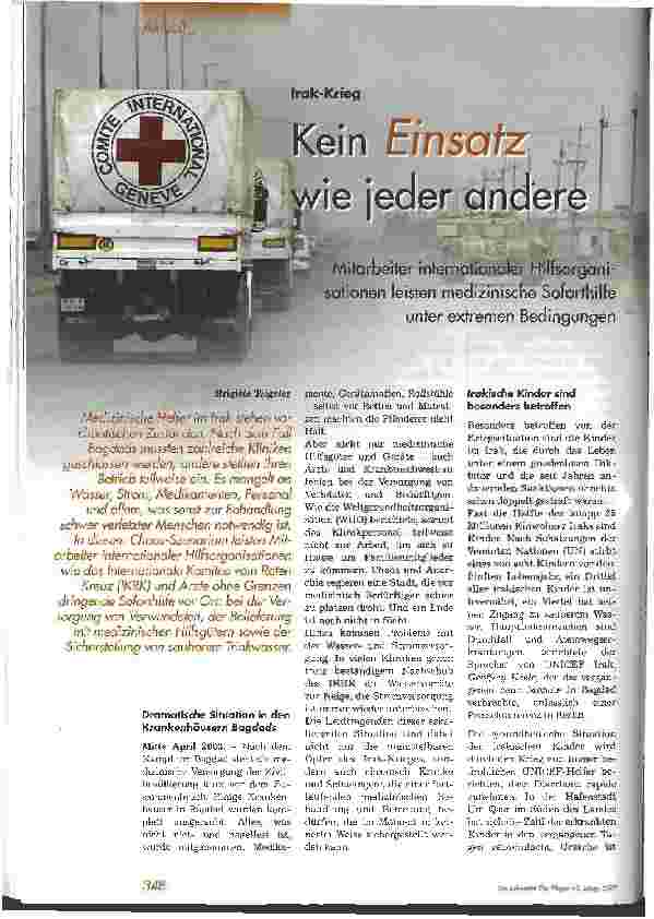 Vorschauseite 1: Kein Einsatz wie jeder andere