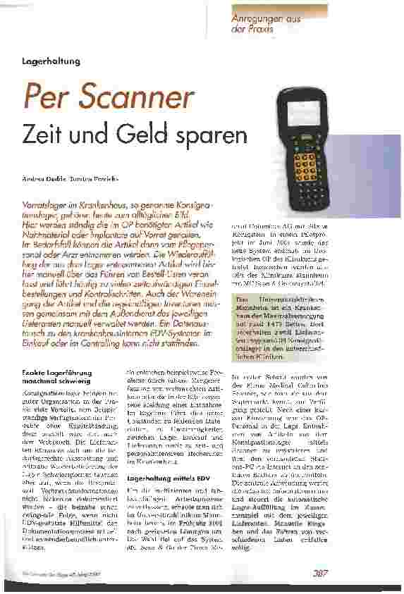 Vorschauseite 1: Per Scanner Zeit und Geld sparen