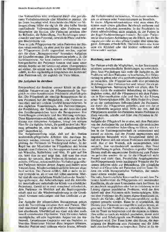 Vorschauseite 3: Arbeit des Pflegepersonals in der Psychiatrischen Abteilung eines Allgemeinkrankenhauses