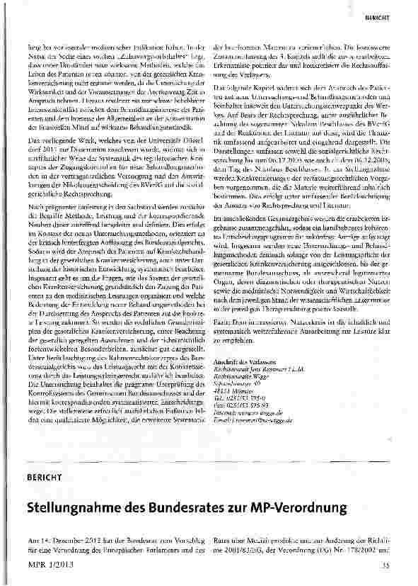 Vorschauseite 2: Der Anspruch des Patienten auf neue Untersuchungsund Behandlungsmethoden in der gesetzlichen Krankenversicherung
