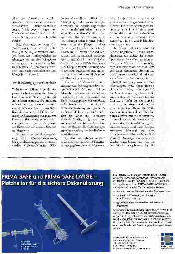 Vorschauseite 2: VOM ENTBLOCKEN ZURDEKANÜLIERUNG