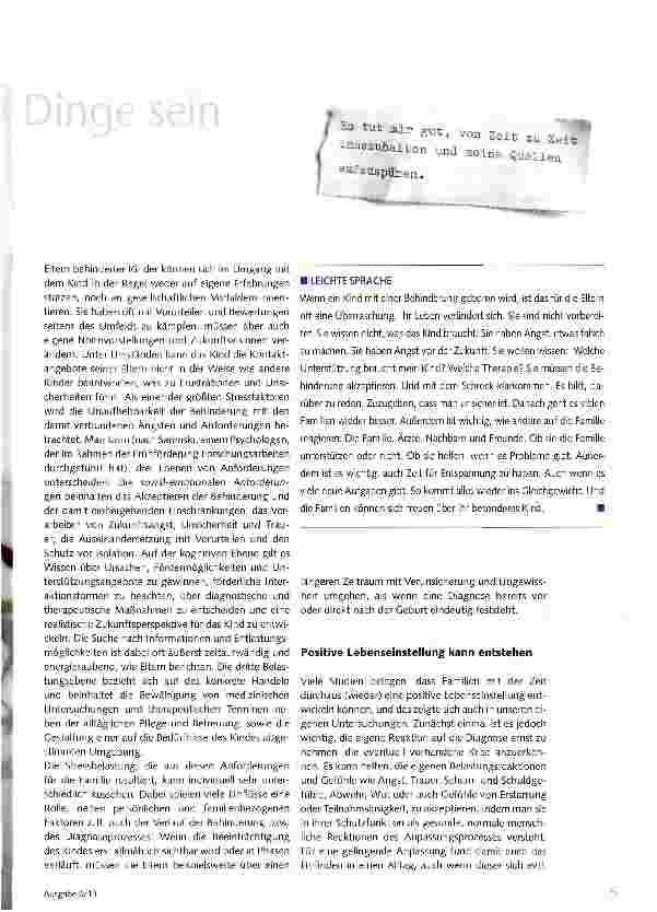 Vorschauseite 2: Es müssen nicht die großen Dinge sein