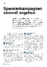 Vorschauseite 1: Spendenkampagnen sinnvoll angehen