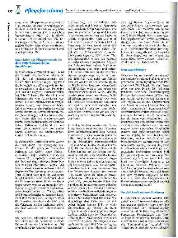 Vorschauseite 3: Literaturuntersuchung zu Problemfeldern von Pflegekräften auf Intensivstationen