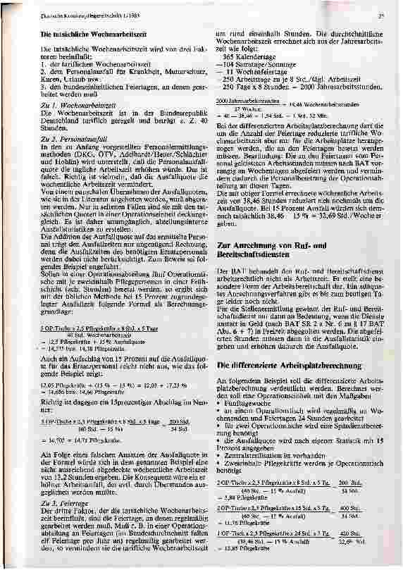 Vorschauseite 3: Personalbedarfsermittlung in Operationsabteilungen Abschlußarbeit