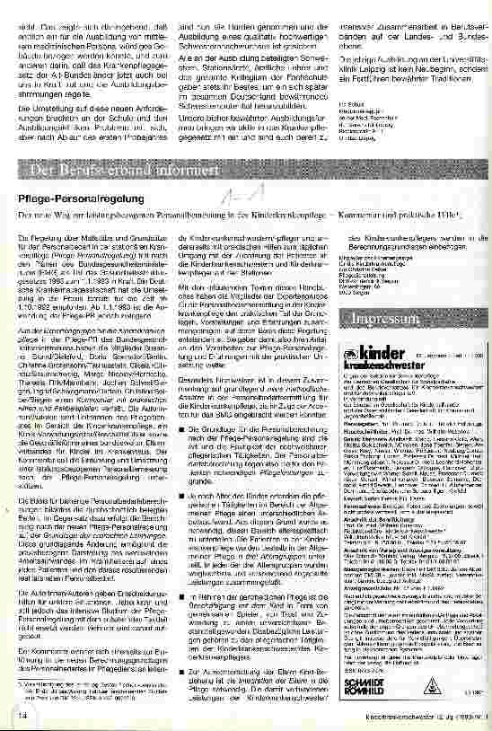 Vorschauseite 2: Kinderkrankenpflegeausbildung an der Kinderklinik Leipzig