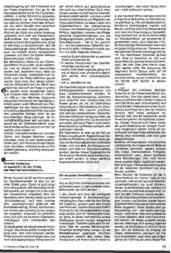 Vorschauseite 2: Sinnvolle Hygienemaßnahmen zur Verhütung von Krankenhausinfektionen aus der Sicht eines Krankenhausapothekers