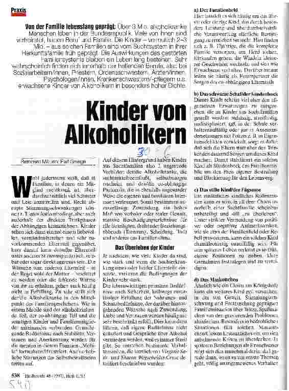 Vorschauseite 1: Kinder von Alkoholikern Von der Familie lebenslang geprägt