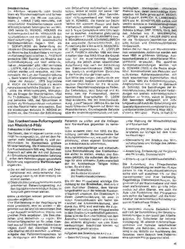 Vorschauseite 4: Moderne Entwicklung in der Orthopädie 4. Folge: Antiseptika und Asepsis