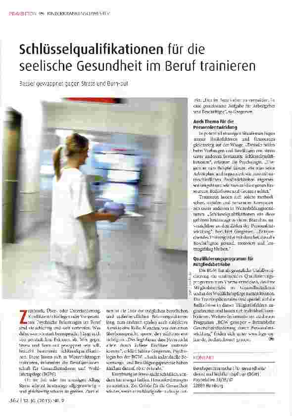 Vorschauseite 1: Schlüsselqualifikationen für die seelische Gesundheit im Beruf trainieren