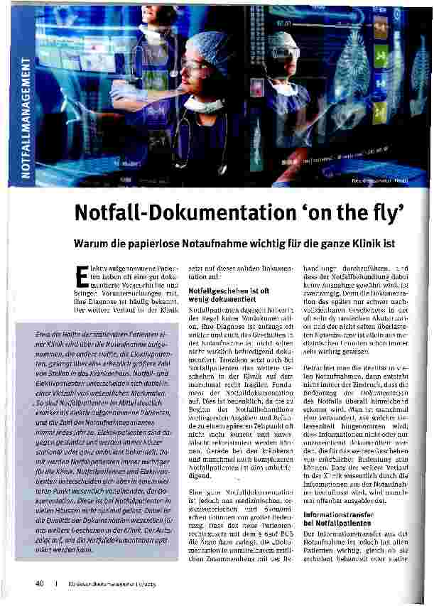 Vorschauseite 1: Notfall-Dokumentation on the fly