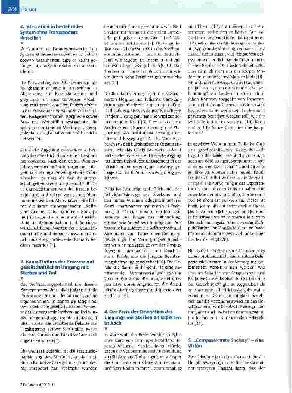 Vorschauseite 2: Palliative Care - Perspektiven auf die Schattenseite einer Erfolgsgeschichte