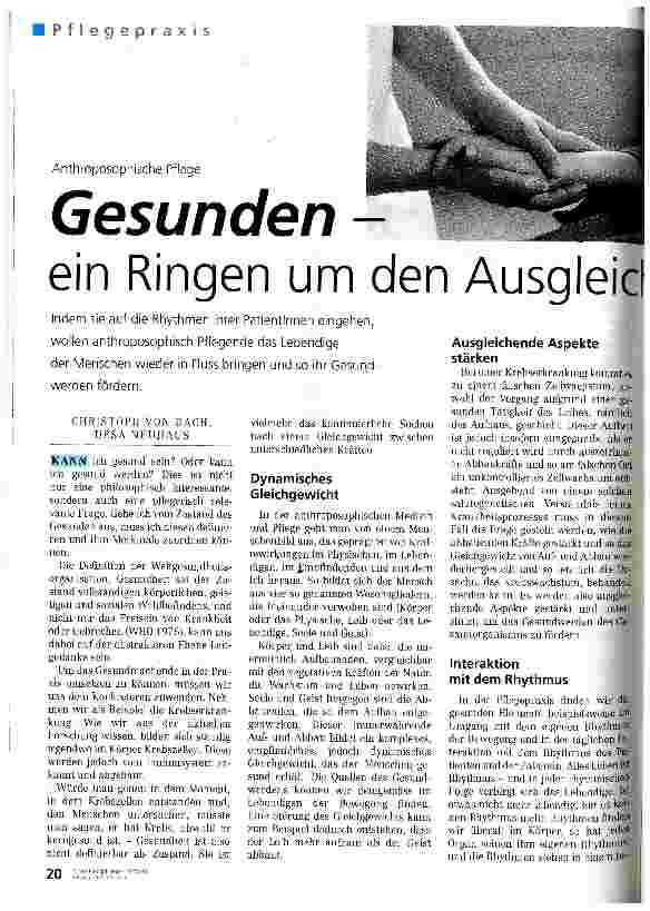 Vorschauseite 1: Gesunden - ein Ringen um den Ausgleich