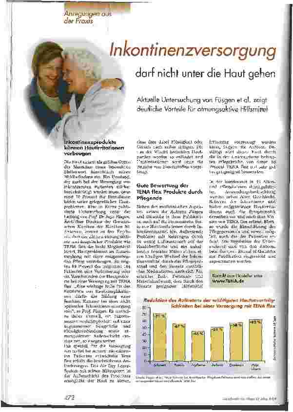 Vorschauseite 1: Inkontinenzversorgung darf nicht unter die Haut gehen