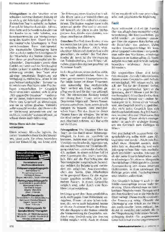 Vorschauseite 5: Von der Last des Wissens und dem richtigen Umgang im Gespräch