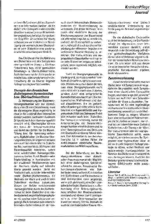 Vorschauseite 2: Diagnostik und Therapie der Harninkontinenz beim Diabetiker