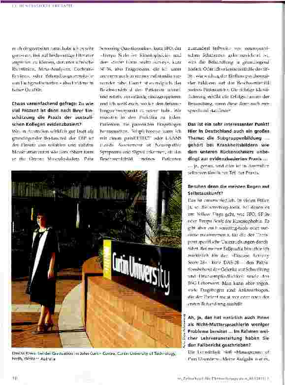 Vorschauseite 2: Master of Clinical Physiotherapy in Australien