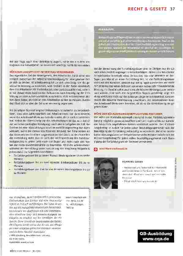 Vorschauseite 2: Fortbildung: Eine bindende Investition